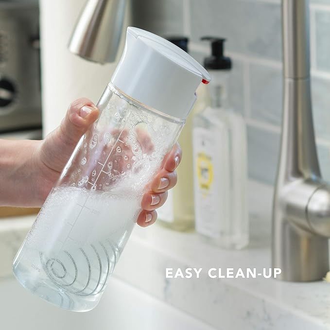 Whiskware Salad Dressing Shaker with BlenderBall Wire Whisk, Glass