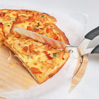 Asdirne Pizza Scissors, Pizza Cutter with Ultra Sharp Detachable Blade and Ergonomic Soft Grip, 10.3Inch, Black&Red