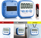 AyayaBoss 2-Pack Magnetic Kitchen Timers for Cooking, Digital Stop Watch Countdown Timer for Kids, Teachers, Classroom, Office, Exercise - Battery Included