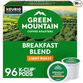 Green Mountain Coffee Roasters Breakfast Blend Single-Serve Keurig K-Cup Pods, Light Roast Coffee, 96 Count