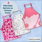 hatch & wander Kids Baking Set Bundle | Kids Apron & Chef Hat | Oven & Mix (included mix may vary)