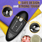 One Touch Battery Operated Electric Can Opener Fits Almost Size Can With Smooth Edge, Hands Free Electric Can Openers for Kitchen, Kitchen Gadgets Automatic Can Opener for Seniors, Arthritis Black