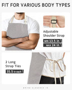Syntus Apron for Men Women, Adjustable Cooking Kitchen Chef Aprons with 2 Pockets, Cotton/Polycotton/Polyester