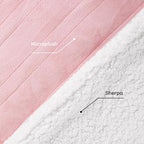Electric Heated Blanket Twin Size - 62"x84", Soft Flannel Heating Blanket, 10 Heating Levels, 1-12 H Auto Shut Off, Breathable Warm and Washable for Bed, Light Pink