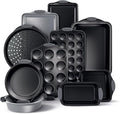 Country Kitchen Nonstick Stackable Bakeware Set - Heavy Duty, Durable, Easy Release Baking Set, Grey, 10 Pcs