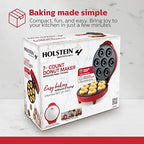 7-Count Mini Donut Maker – Makes 7 Donuts in Minutes, Non-Stick Plates, Compact Upright Storage, Easy to Use & Clean – Fun Baking Appliance for Kids, Adults, and Breakfast Treats