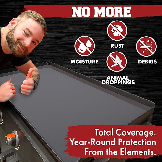 Kitchen perfection 17" Premium Silicone Griddle Cover Mat for Blackstone Griddle 17 Inch - Hermetic Protection from Rust & Debris All Year, Fits All Blackstone 17 Inch Models - Food Grade Silicone