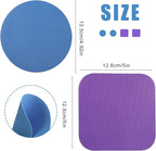 LUTER 4pcs Jar Opener, Rubber, Multi-function Silicone Bottle Opener for Seniors with Weak Hands Lid Cap Gripper Pads Kitchen Coasters Gadgets(Blue, Purple)