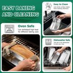 TeamFar Loaf Pans for Baking, 9 x 5 Inch Stainless Steel Loaf Bread Pans Tins for Homemade Bread/Brownies, Healthy & Sturdy, Oven & Dishwasher Safe - Set of 10