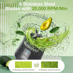 Nuwave Portable Blender for Smoothies and Shakes, 2025 New & Improved, 16 OZ On-The-Go Small Juice MIni with 6 Blades, Rechargeable, BPA-Free, Leak-Proof Lid, for Gym, Kitchen, Office
