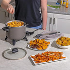 Electric Kitchen Kettle Multi-Cooker - Non-Stick Electric Deep Fryer for Home Kitchen