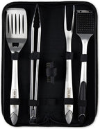 Pork Barrel BBQ Tool Set Grill Kit - Premium Stainless Steel BBQ Grill Accessories, Grilling Tools & BBQ Accessories for Outdoor Grill - Perfect BBQ Tools and Grilling Gifts for Men