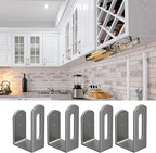 Aogigigio Under Cabinet Cutting Board Holder - 4 Pcs Cutting Board Holder Pot Lids Rack Storage Stainless Steel Under Shelf Counter Chopping Board(Grey)
