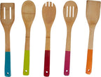 Core Colorful Bamboo Utensils 5-Pieces Set