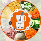 Homtone 16 Cup Food Processor Large, 9-in-1 Vegetable Chopper with 7 Blades for Shredding, Slicing, French Fry Cutting, Meat Grinding, Dough Kneading & Emulsifying, 3 Speeds, Dishwasher Safe, White
