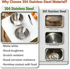 304 Stainless Steel Colander, 2.5 QT Capacity and 2.5 QT Mixing Bowl, Micropore Strainer for Washing Rice, Fruit, and Veggies, Perfect Draining for Cooked Pasta