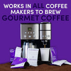 Coffee Packets – Dark Roast Ground, European French Roast | 1.75oz Bulk Pre-Measured Coffee Packs for 12-Cup Drip Makers, Commercial Fractional Bags | 100-Count