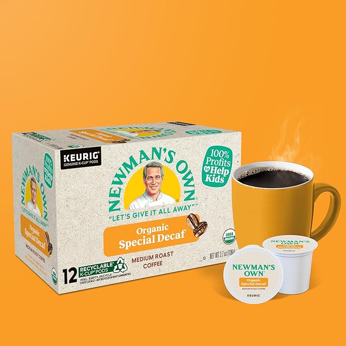 Newman's Own Organics Special Blend Decaf Keurig Single-Serve K-Cup Pods, Medium Roast Coffee, 72 Count