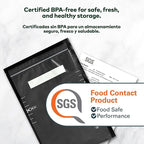 Stash Proof Resealable Zipper Vacuum Seal Bags 8" x 12" (100 Count) 5.5 Mil (Black and Clear) - BPA Free Commerical Grade Food Saver for Storage, Sous Vide, and Meal Prep Sealer Bag