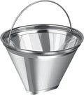 Coffee Filter Compatible with Cuisinart, Stainless Steel Coffee Filter Replacement for Cuisinart DCC 1200P1 3200NAS 3400NAS Coffee Machines - Coffee Maker Parts Reusable Coffee Filters # 4