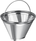 Coffee Filter Compatible with Cuisinart, Stainless Steel Coffee Filter Replacement for Cuisinart DCC 1200P1 3200NAS 3400NAS Coffee Machines - Coffee Maker Parts Reusable Coffee Filters # 4