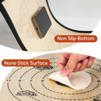 Extra Thick Silicone Baking Mat with 10 Easy Recipes,Silicone Mat for Baking, Non Stick Pastry Mat for Dough Rolling, Macaron, Cookie, bread, Pizza, Fondant/Pie Crust, Oven& Dishwasher Safe