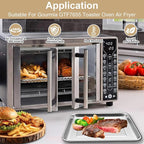 Toaster Oven Replacement Parts Accessories for Gourmia GTF7655 GTF7350 GTF7460, 3 IN 1 Tray Basket Rack Kit for Gourmia Digital Toaster Oven Air Fryer 17 Cooking Presets French Door 1700W 24L