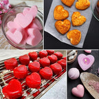 (2 Pack) 6 Holes Heart Shaped Silicone Mold For Chocolate Cake - Heart Silicone Mold for Making Jelly Pudding Handmade Soap Mould Candy Making