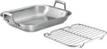 Tramontina 16.75-Inch Stainless Steel Roasting Pan with Rack, Flared Edge Turkey Roaster for Oven, Dishwasher Safe, Made in Brazil
