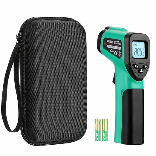 Infrared Thermometer Gun,-58℉~1022℉| Digital Laser Temperature Gun for Pizza Oven, Grill, Kitchen, Home Repairs and Multi-use IR Gun with Carrying Storage Case (NOT for Human)