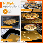 Gold 2 Pack Large Thick Heavy Duty Non Stick Teflon Oven Liners Mat, 17"x 25" BPA and PFOA Free, for Bottom of Electric Oven Gas Stove Microwave Charcoal or Gas Grills