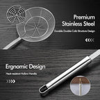 6.14 Inch Oil Spider Strainer Kitchen Cooking Tools With Mesh Filter,Stainless Steel Slotted Skimmer Spoon For Deep Fryer Basket,Strainer For Noodle,Pasta,Donut