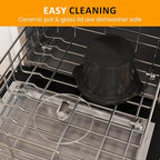 Sunvivi 2 Quart Slow Cooker, Small Slow Cooker with Removable Ceramic Pot, Food Warmer with 3 Heating Settings & Dishwasher Safe Glass Lid, Blue