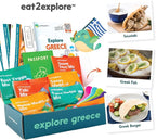 eat2explore Cooking Kits for Kids 15 Pcs – Interactive & Educational Kids Cooking Sets Real for Ages 5 and Up,3 Recipe Cards & Global Ingredients – Perfect for Families and Homeschooling (Greece)