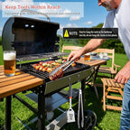 5-Piece Grill Tools Set, BBQ Grilling Accessories with Spatula, Tongs, Portable Grill Utensils Set with Hooks & Storage Apron, Stainless Steel Grilling Tools Kit, Gifts for Men Dad