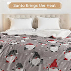 Electric Heated Blanket 72"x84" Full Size - 10 Heating Levels, 1-12 H Auto Shut Off, Soft Breathable Flannel Warm and Washable for Bed, Santa Claus for Christmas