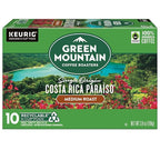 Green Mountain Coffee Roasters Costa Rica Paraiso, Keurig Single Serve K-Cup Pods, Medium Roast Coffee, 60 Count, (6 Packs of 10)
