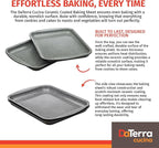 DaTerra Cucina - 16" x 11" x 1" Nonstick Ceramic Coated Baking Sheet Twin Pack – Professional Grade, PTFE, Cadmium, Lead & PFOA Free, Oven Safe, Ideal for Baking, Roasting, and Cooking