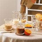 Moretoes Circle Drinking Glasses Set of 12, Mixed Glassware Set, Clear Water Glass Cups,16 Oz Highball Tumblers &12 Oz Rock Whiskey for Cocktail, Whisky and Other Beverages