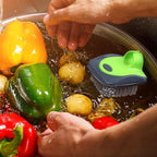 Aodaer Vegetable Brush Potato Scrubber Brush Silicone Hard and Soft Side Fruit Cleaning Tools for Delicate or Tough-Skinned Vegetables