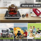 Electric Cooktop Single Burner Portable Stove 1800W 110v -120v Countertop Hot Plates Electric Plug in, Touch Control, Child Lock, 9 Power Levels Low Noise, 4 Hour-Timer Infrared Cooktop