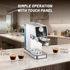 20 Bar Espresso Machine, Semi-Automatic Espresso Machine with Milk Frother, Compact Espresso Coffee Maker For Café-Quality Lattes and Cappuccinos at Home & Office