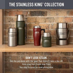 THERMOS Stainless King Vacuum-Insulated Travel Mug with Handle - 16oz, Army Green - Thermos Tumbler for Hot & Cold Drinks - Leak-Proof & Sweat-Proof Stainless Steel Coffee Mug with Lid for Commuting
