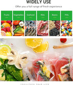 Syntus Vacuum Sealer Bags, 4 Pack 2 Roll 11" x 20' and 2 Roll 8" x 20' Commercial Grade BPA Free Bag Rolls, Food Vac Bags for Storage, Meal Prep or Sous Vide
