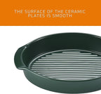 Bruntmor Oval Baking Dish Set for Oven, Durable & Versatile - Ceramic Serving Dishes - Oven Safe Au Gratin Baking Dishes Pans - Ideal for Any Occasions - Housewarming Gift - Set of 2 - Dark Green