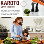 Karoto Carrot Sharpener | Vegetable Peeler | Veggie Peeler & Cucumber Peeler | Fun Kitchen Gadgets | from a Series of Unique Peelers for Kitchen | Fun Kitchen Stuff | by Monkey Business (Black)
