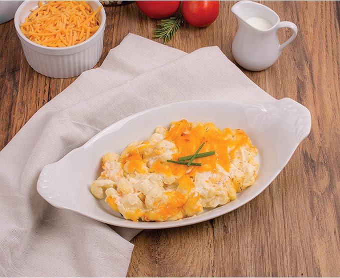 HIC Kitchen HIC Kitchen Oval Au Gratin Baking Dish Set, Fine White Porcelain, 10-Inch, Set of 4 Au Gratin Baking Dish Set, Fine White Porcelain, 10-Inch, Set of 4