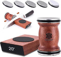 Rolling Knife Sharpener Kit, Kitchen Knife Sharpener with Replaceable Discs Diamond & Ceramic Knife Sharpeners Roller, Magnetic Knife Sharpening Kit with 15 & 20 Degree Base, Afilador De Cuchillos