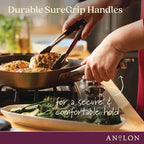 Anolon Advanced Home Hard Anodized Nonstick Deep Square Griddle Pan/Grill, 11 Inch, Bronze