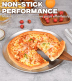 Yuiicaov Stainless Steel Pizza Pan 12 inch, Pizza Pan for Oven, Steel Pizza Tray, Thick Round Pizza Plate Pizza Baking Sheet, Easy Clean & Dishwasher Safe, Set of 1